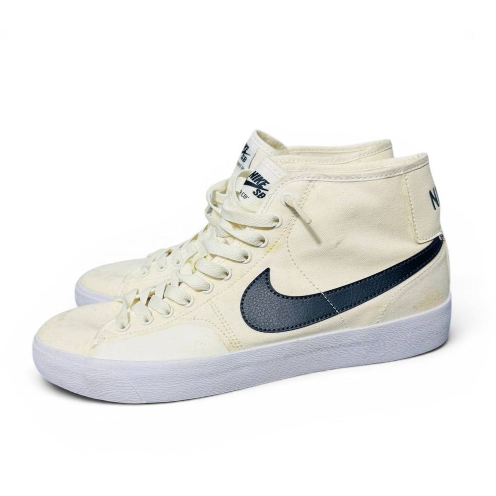 Nike SB Blazer Court Mid White Black Canvas Mens Size 10 NEW NWOB DC8901-102